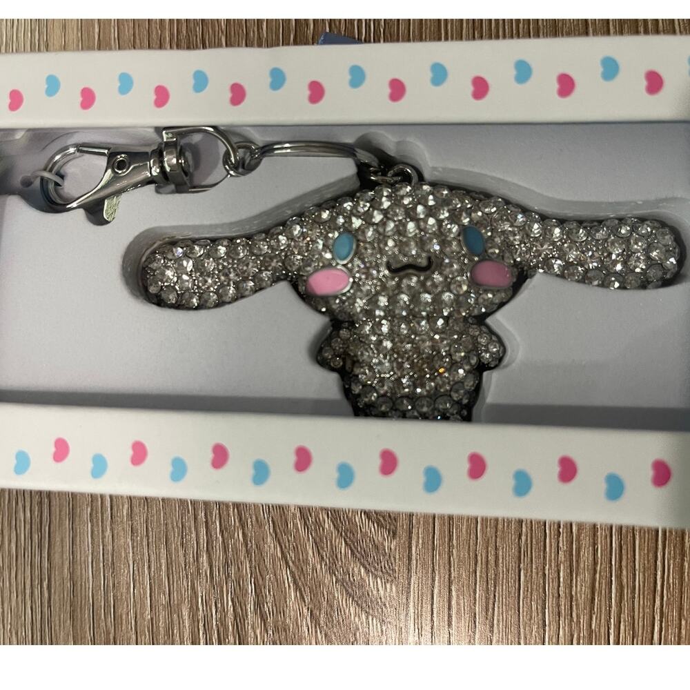Hello Kitty Friends Sanrio Cinnamoroll Glitter Keychain Rhinestone Bag Charm NEW